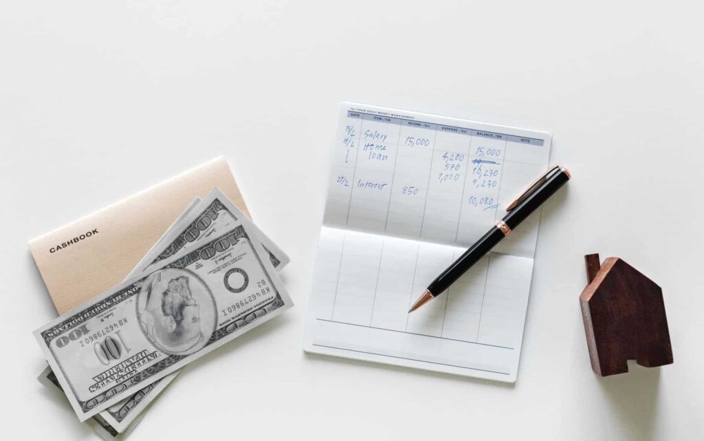 Cash and check registrar with pen