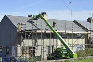 Roof repairs in progress