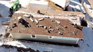Roof aerial view