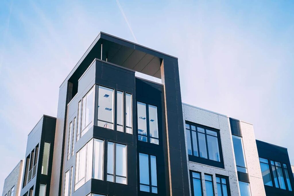 Multi-Tenant building with roof maintenance by Elite Roofing in Denver.