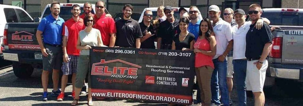 An image of roofers in Denver gathering, Elite Roofing & Solar