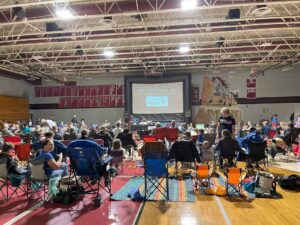 Photo of Elite Roofing and Ute Meadows PTA movie night 