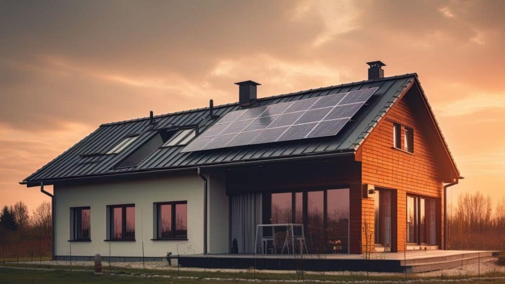 solar panels on a home with a new roof Elite Roofing & Solar in Denver, CO