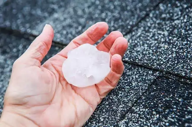 Residential storm damage hail