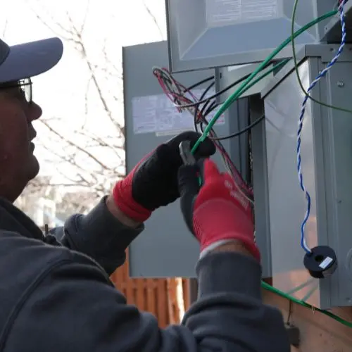 Close-up of solar electrical wiring and terminations completed by a nabcep certified solar installer in Colorado