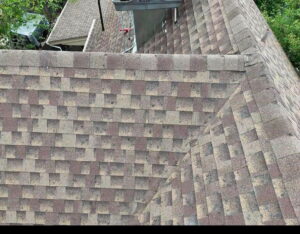 hail damage on shingles from recent storm in Denver
