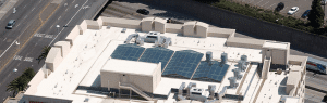 A commercial roof with Versico TPO roofing