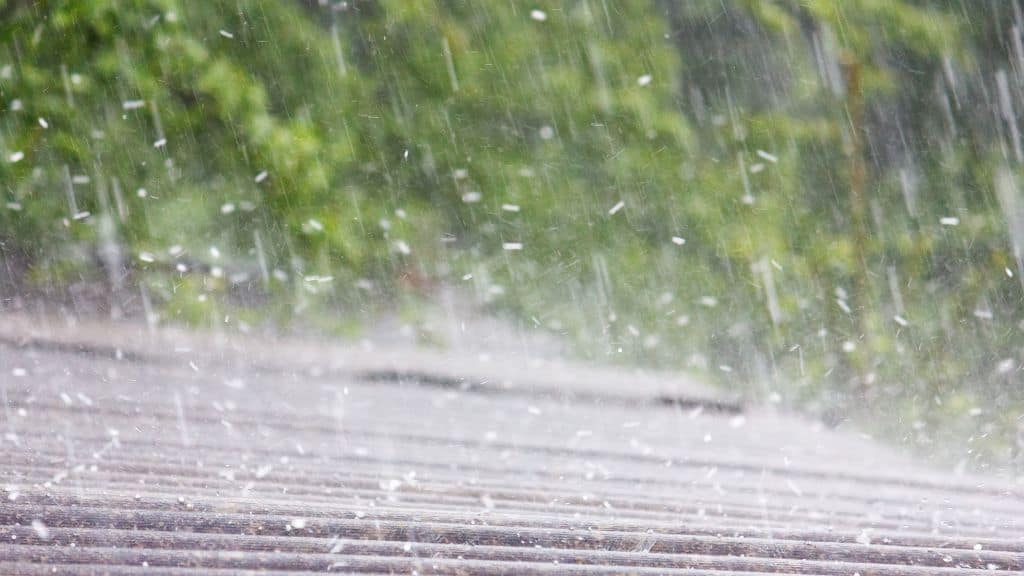 Hail Storm on a roof in Denver