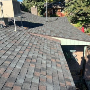 Roof with black roof by Elite Roofing & Solar in Denver